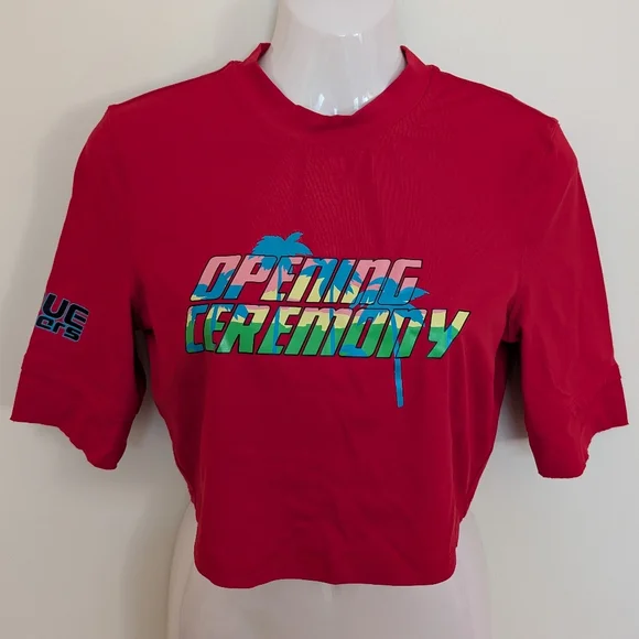 Opening Ceremony Rash Guard Medium Red - Picture 2 of 13